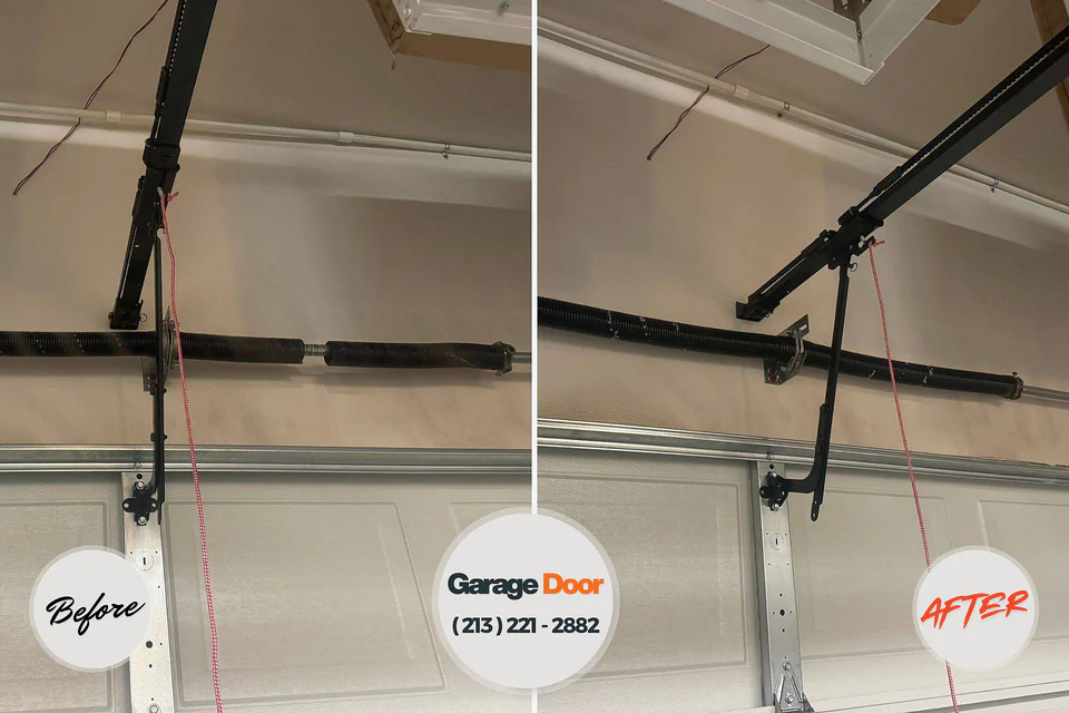 Before and after: garage door repair West Falls Church, VA
